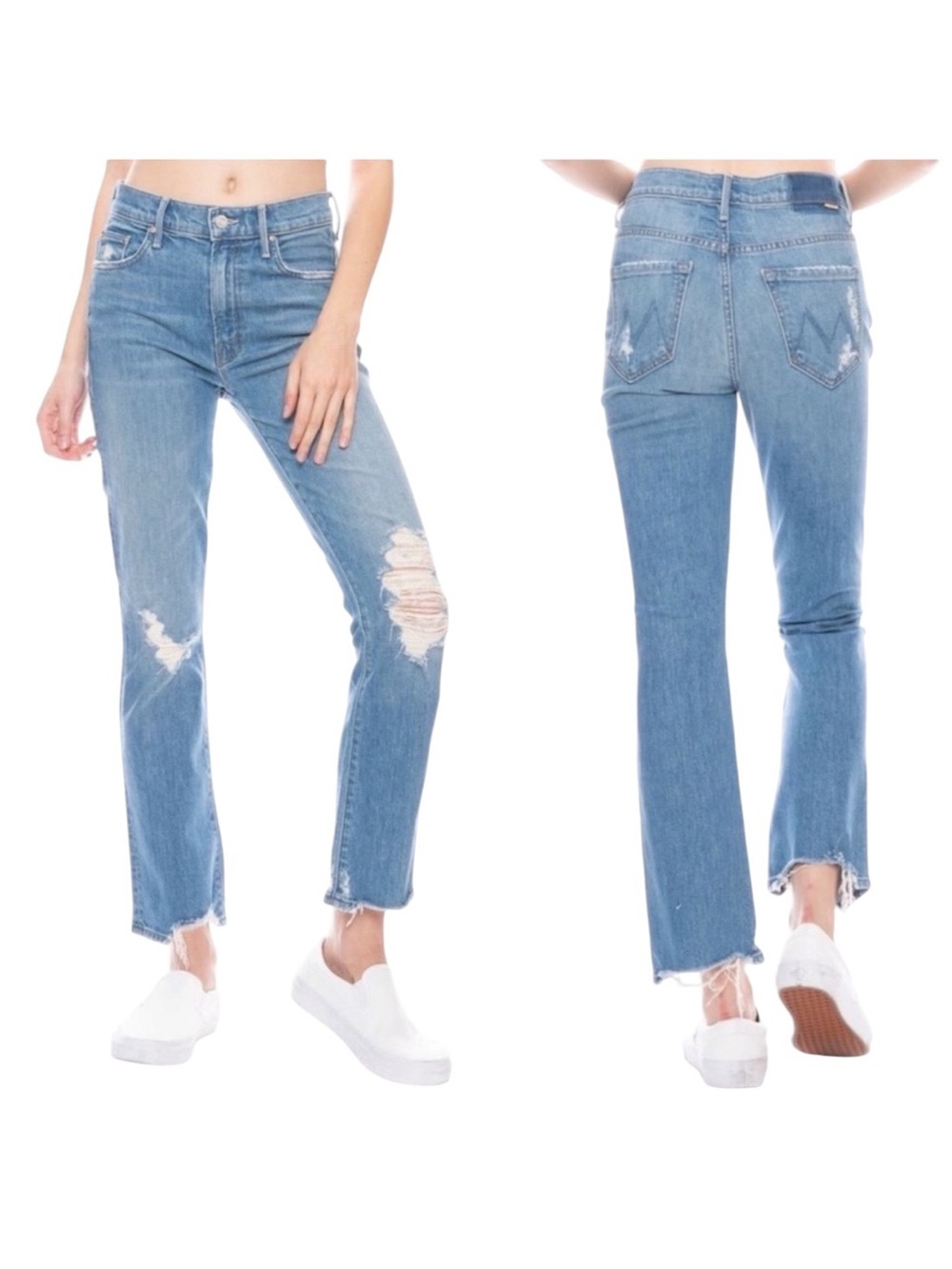 MOTHER SUPERIOR The Insider Ankle Chew Destroyed Bills Jeans Size 25